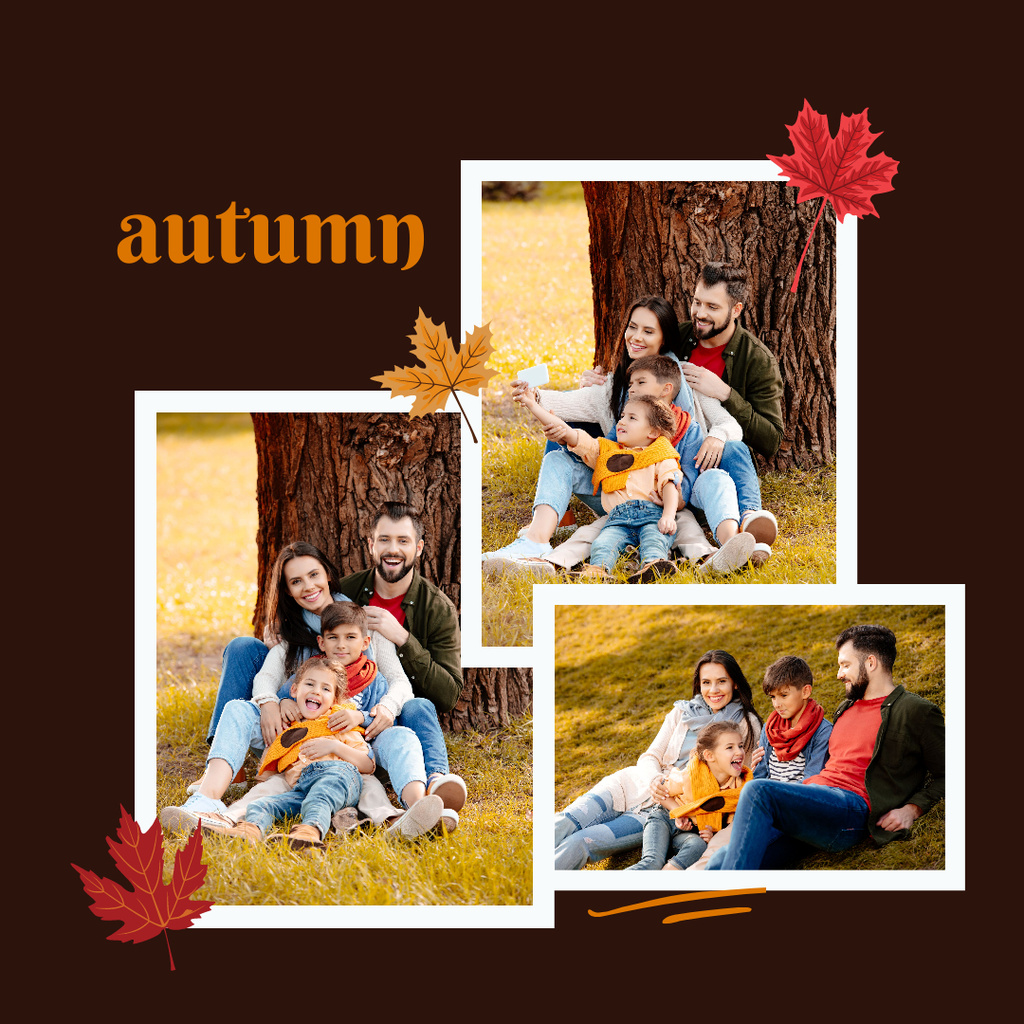 Inspiration for Fall Mood with Family  Instagram Design Template