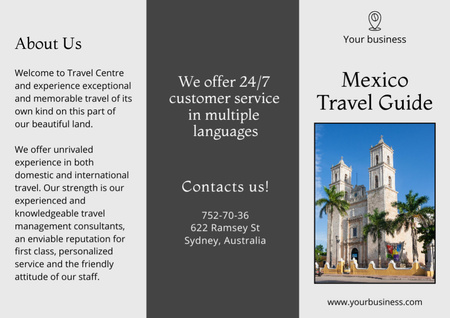 Designvorlage Travel Tour to Mexico für Brochure