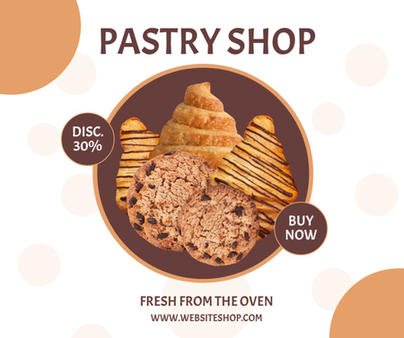 Cookies and Croissants Sale Facebook Design Template