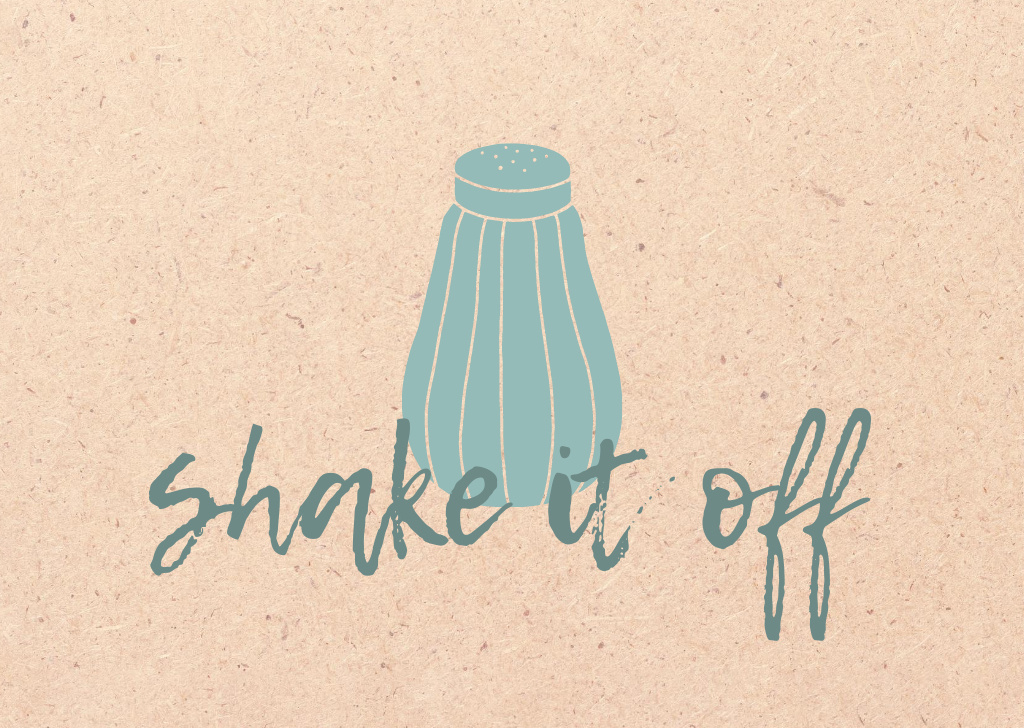 Funny Phrase with Salt Shaker Card tervezősablon