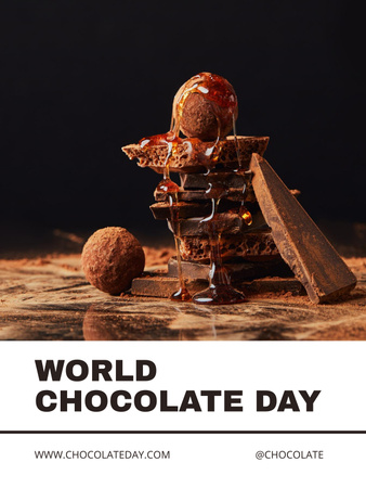 World Chocolate Day Announcement Poster US Modelo de Design