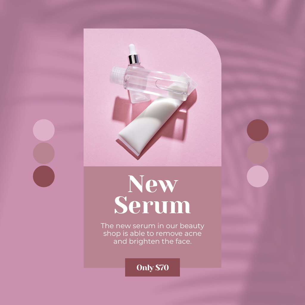 Plantilla de diseño de New Serum for Face Instagram 