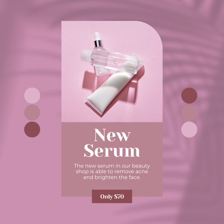Template di design Nuovo siero per il viso Instagram