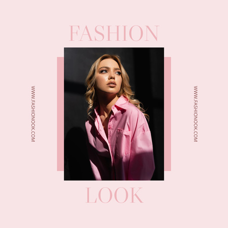 Fashion Sale Announcement with Stylish Blonde Instagram tervezősablon