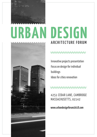 Urban Design architecture forum Poster Design Template