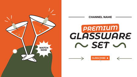 Platilla de diseño Premium Glassware Set Offer Youtube Thumbnail