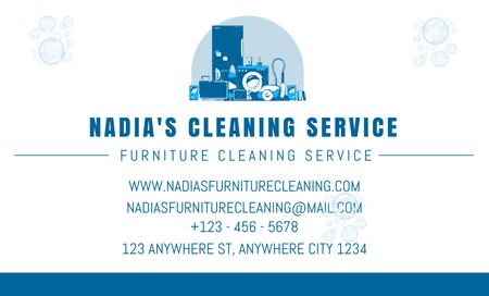 Home Cleaning Services Ad Business Card 91x55mm tervezősablon
