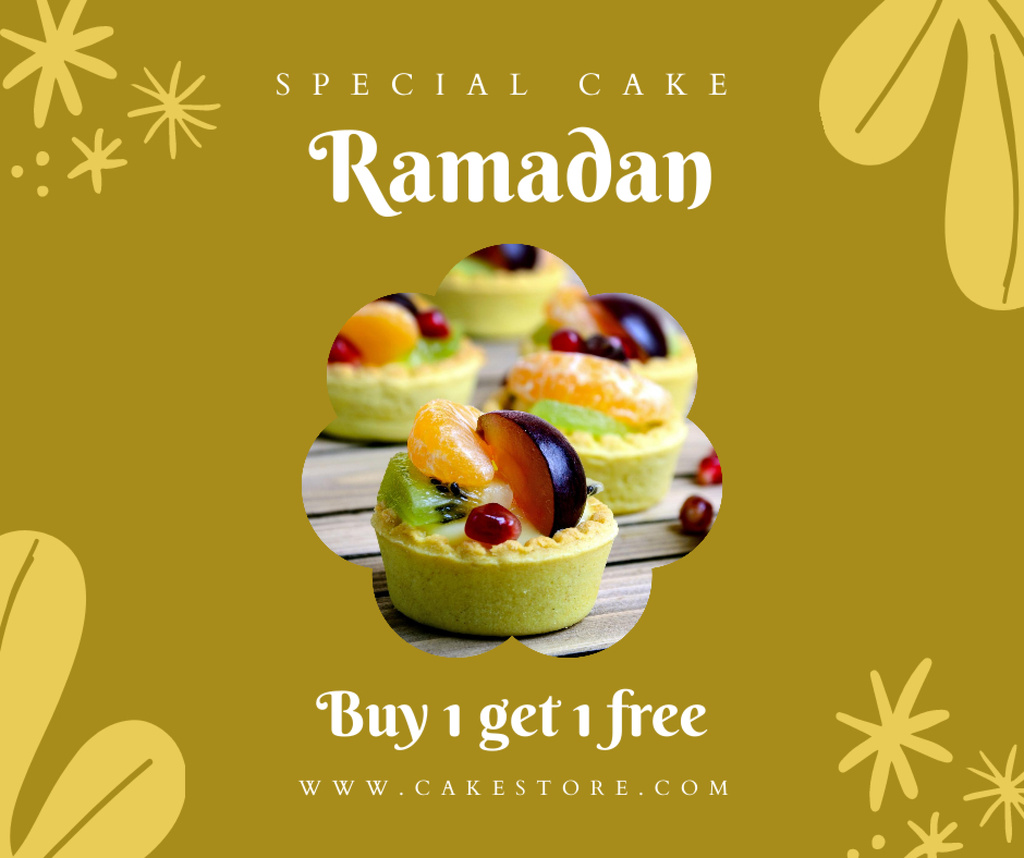 Special Cake on Ramadan Kareem Facebook Tasarım Şablonu
