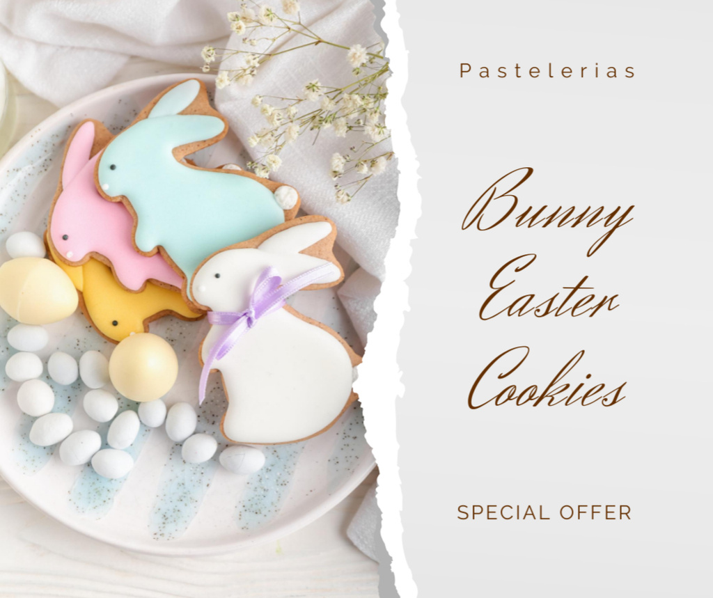 Sweet Easter Cookies Offer Facebookデザインテンプレート
