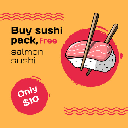 Delicious Sushi Offer Instagram Design Template