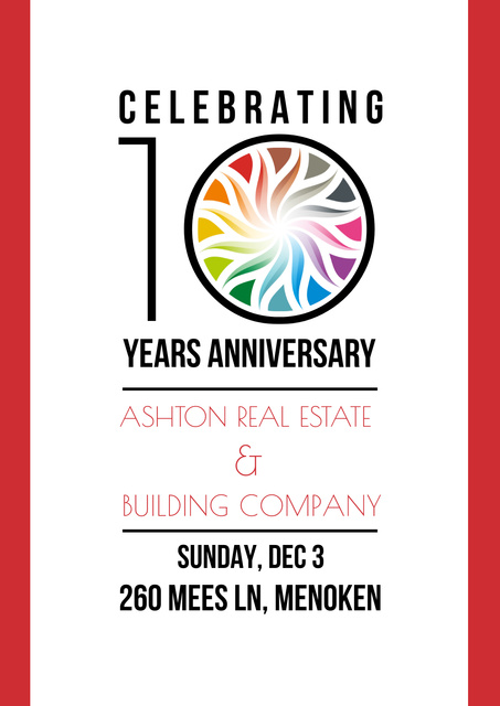 Plantilla de diseño de Celebrating Anniversary Invitation Poster 
