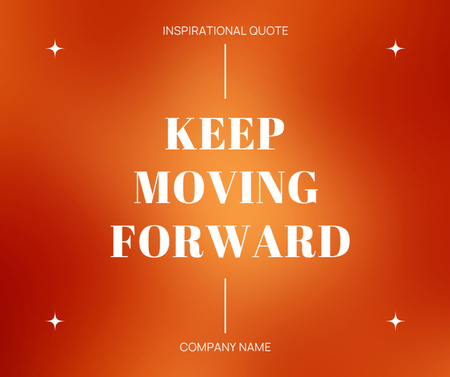 Inspiration fro Keep Moving Forward Facebook Design Template