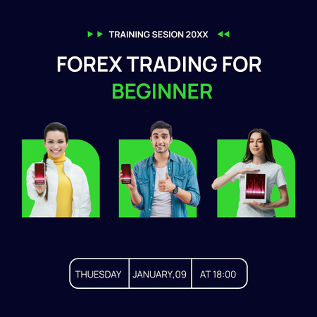 Guide to Trading on Foreign Exchange Market for Beginners Instagram Design Template