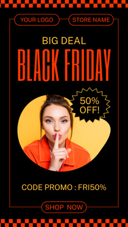 Black Friday Price Reduction and Big Deal Instagram Story Design Template