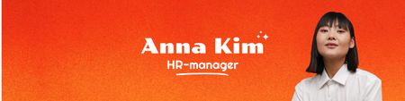 Template di design Work Profile of HR-Manager LinkedIn Cover