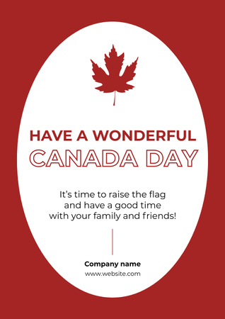 Hyvää Kanadan päivää Poster Design Template