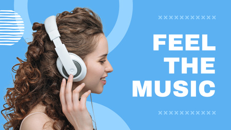 Soulful Music Playlist Broadcasting In Headphones Youtube Thumbnail Design Template