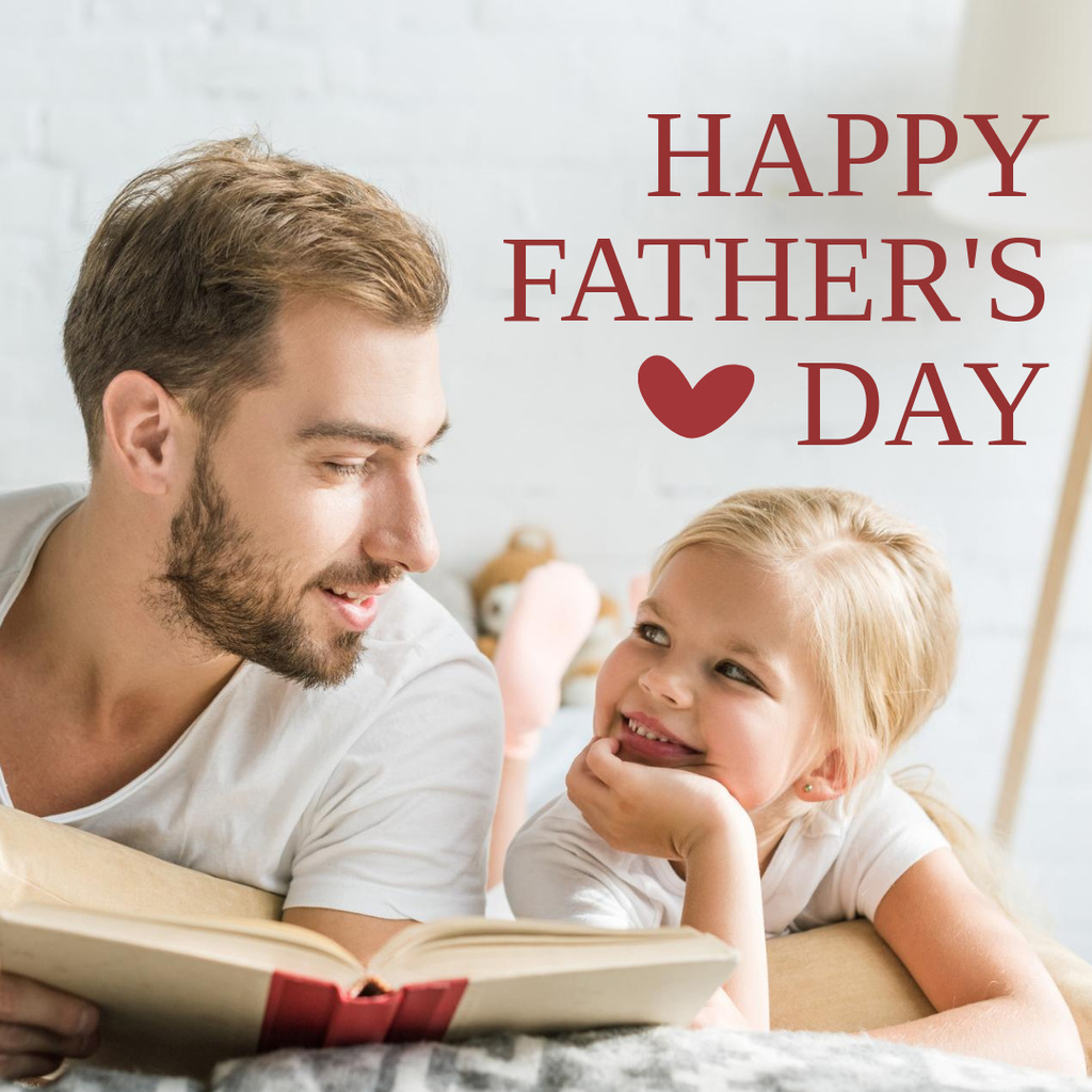 Sending You Warm Thoughts and Best Wishes on Father's Day Instagram Tasarım Şablonu