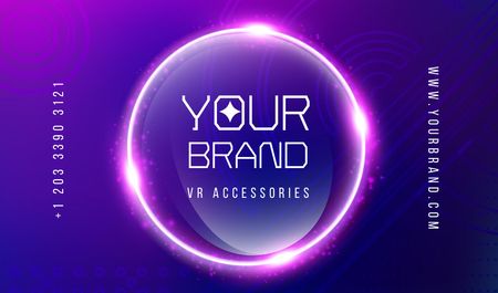 Plantilla de diseño de VR Equipment Sale Offer Business card 