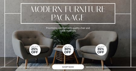 Offer of Modern Furniture Package Facebook AD Design Template