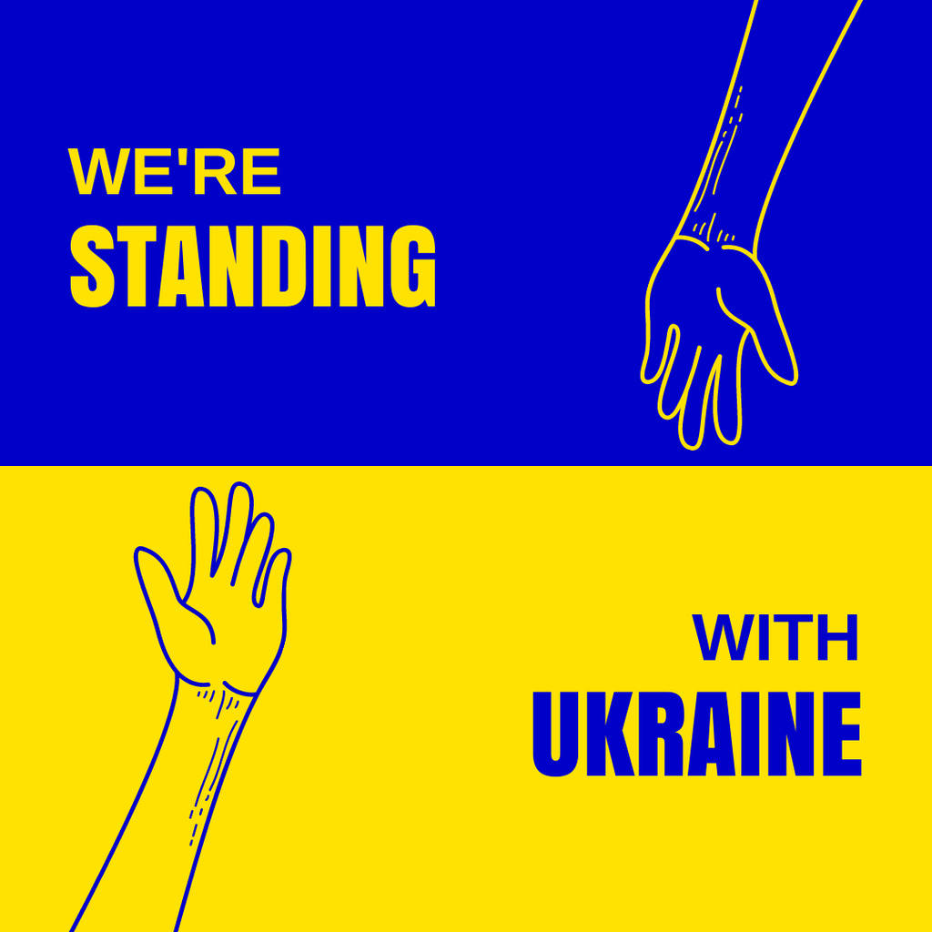 Stand with Ukraine Instagramデザインテンプレート