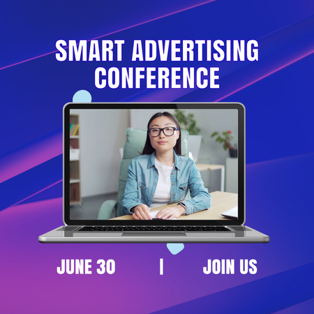 Anúncio da Conferência de Publicidade Inteligente no Verão Animated Post Modelo de Design