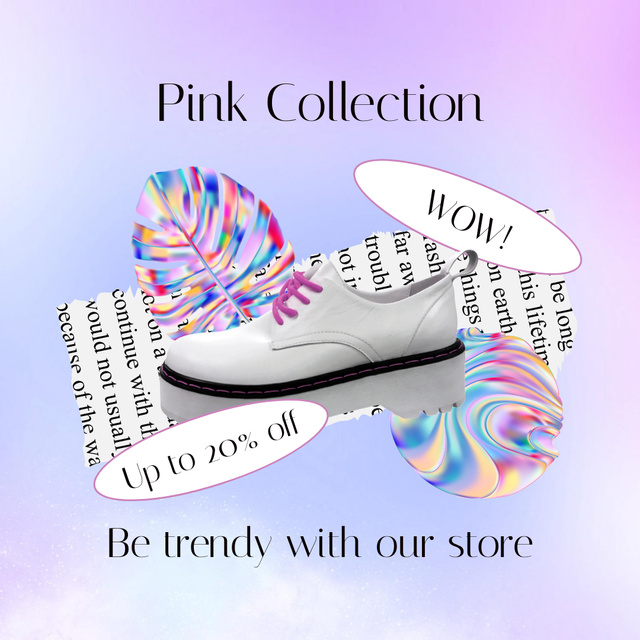 Designvorlage Collection of Trendy Shoes für Instagram AD