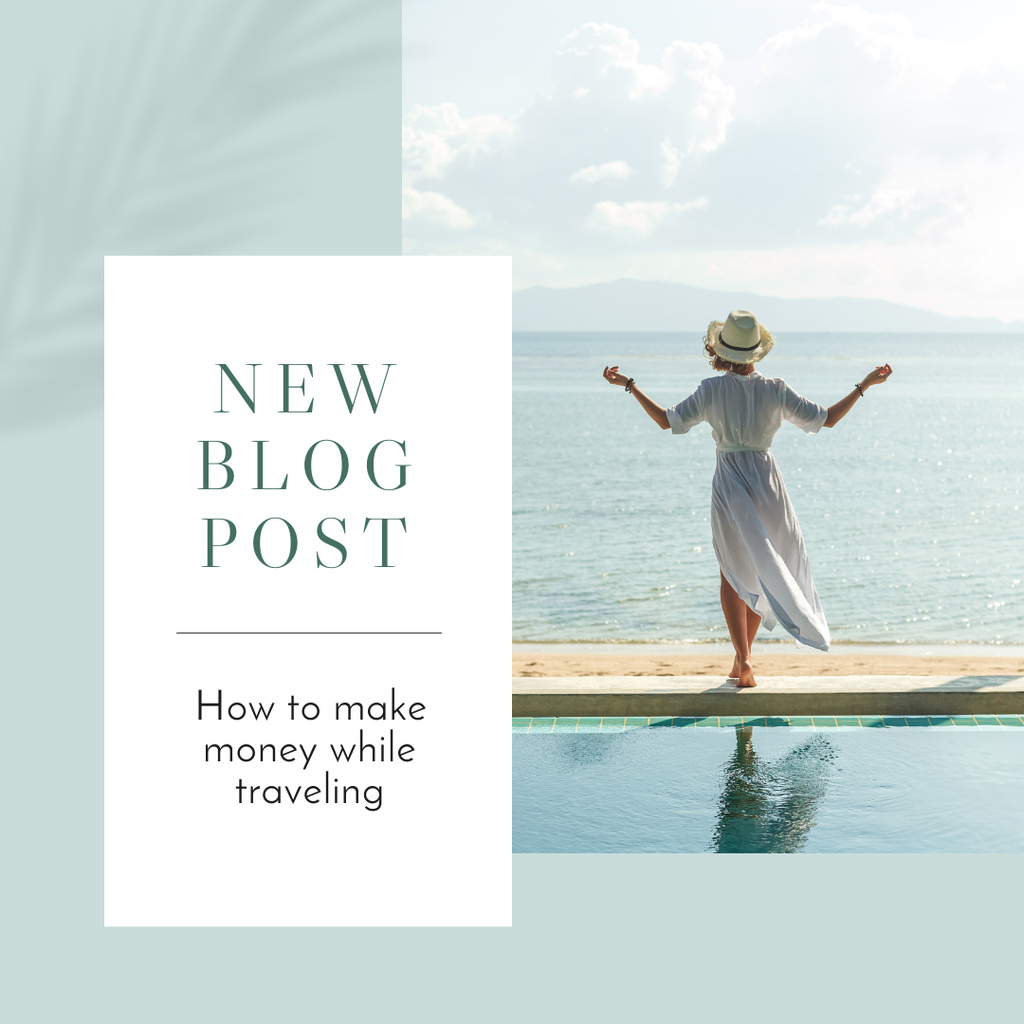 Designvorlage New Post Offer from Travel Blogger für Instagram