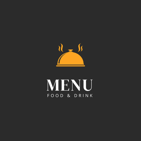 Designvorlage restaurantanzeige mit heißem gericht für Logo