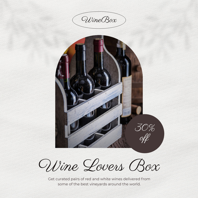 Wine Tasting Announcement with Bottles of Red Wine Instagram Design Template