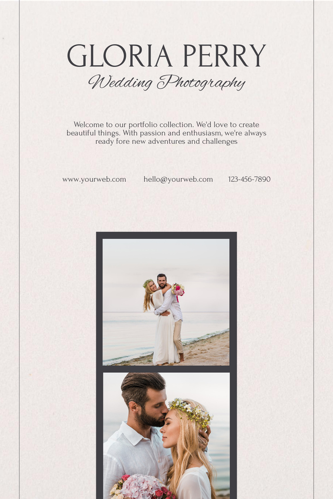 Plantilla de diseño de Wedding Photography Studio Pinterest 