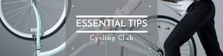 Cycling club tips with Cyclist Twitter Šablona návrhu