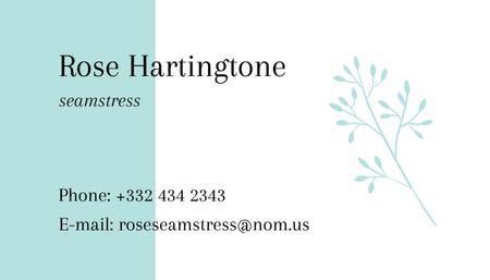 Seamstress Services Offer Business Card US Design Template