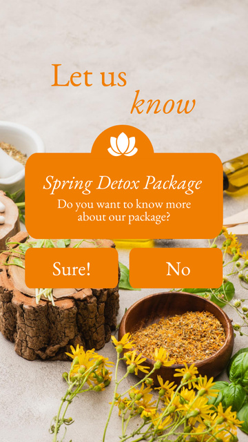 Best Spring Detox Package In Alternative Medicine Instagram Story – шаблон для дизайну