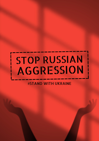 Stop Russian Aggression Flyer A5 Design Template