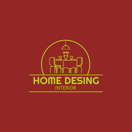 Ontwerpsjabloon van Logo van Interior Design Offer