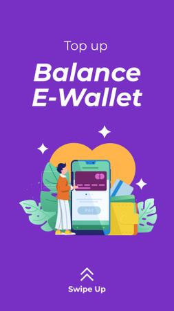 Balance On E-Wallet Instagram Video Story Design Template
