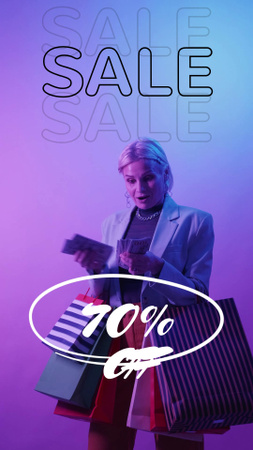 Winter Clothing Sale Announcement Instagram Video Story Design Template