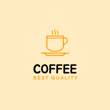 Best Quality Coffee Offers Logo 1080x1080pxデザインテンプレート