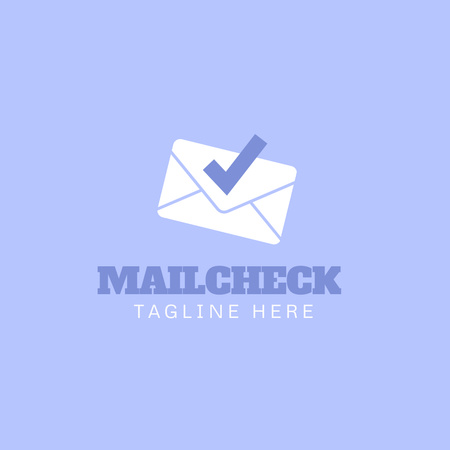 Mail Check Emblem Logo 1080x1080px Modelo de Design