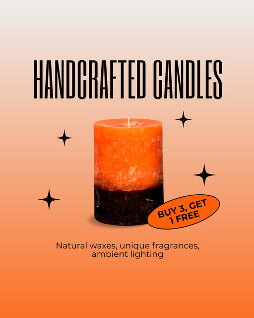Plantilla de diseño de Hand-Pressed Candle Special Offer Instagram Post Vertical 