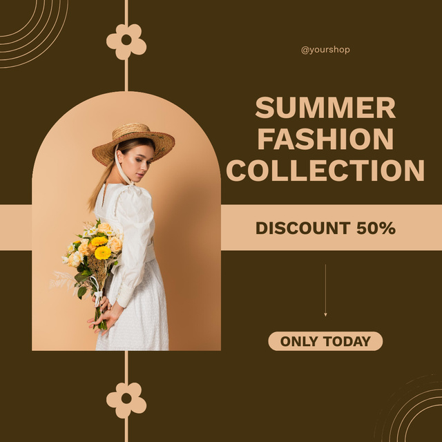 Designvorlage Romantic Summer Fashion Collection für Instagram