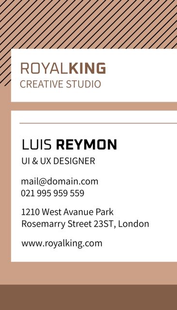 Ontwerpsjabloon van Business Card US Vertical van Creative Studio Service Offer