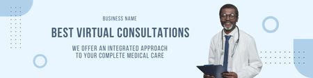 Virtual Doctor Consultations Twitter Design Template