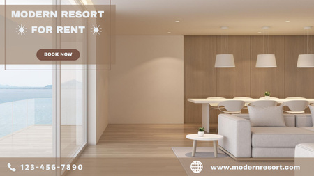 Banner de blog com apartamento moderno Title 1680x945px Modelo de Design
