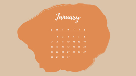 カラフルなペイントsmudges Calendarデザインテンプレート