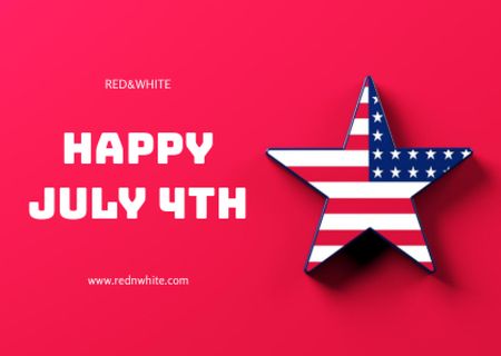 Template di design USA Independence Day Celebration Announcement Postcard