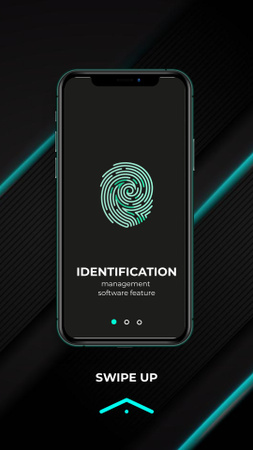Fingerprint on Phone Screen Instagram Video Story Modelo de Design