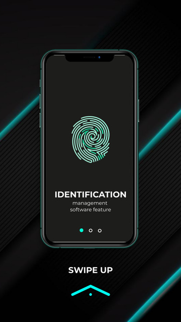 Fingerprint on Phone Screen Instagram Video Story Design Template