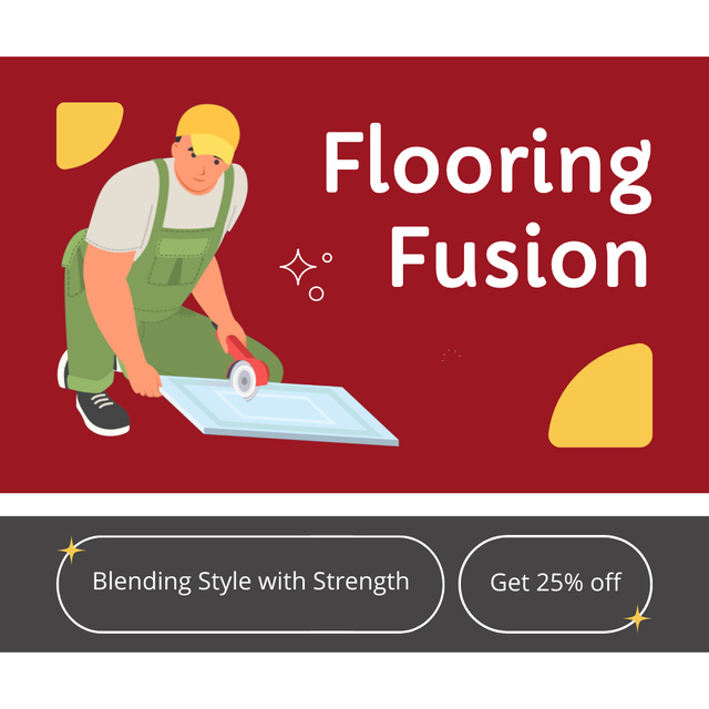 Szablon projektu Skilled Flooring Service At Reduced Rates Animated Post